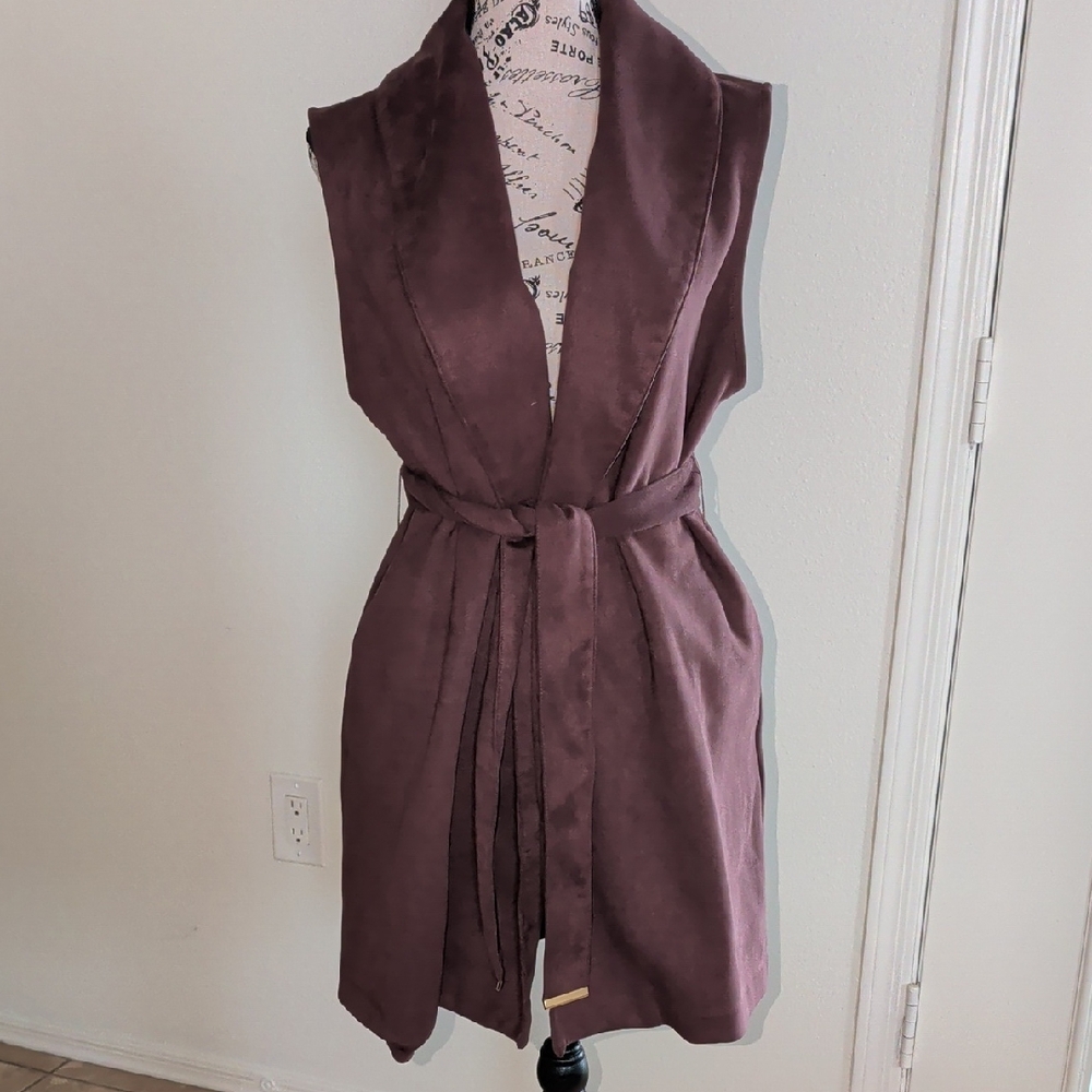 Kenneth Cole Deep Purple Suede Vest